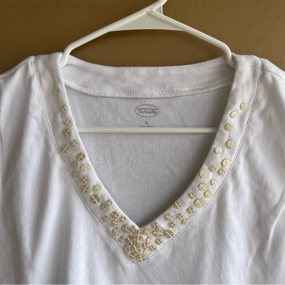 Talbots Tank Top White Women's Size XL Classic Summer Casual Vacation - Picture 2 of 6